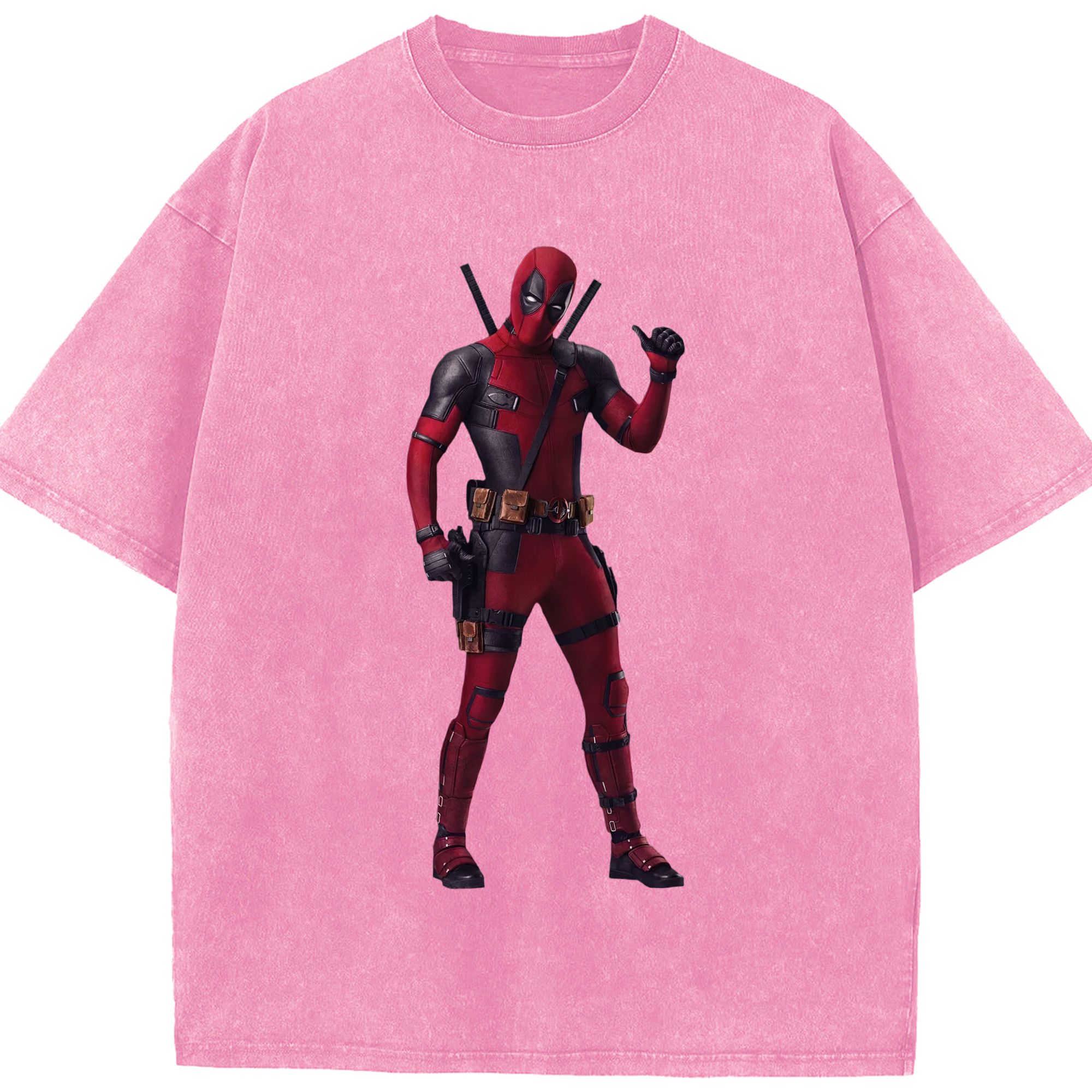 （画像用） Deadpool デッドプール 綿100% ヴィンテージ風 半袖Tシャツ（フロントプリント）